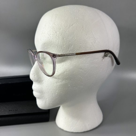 Rare Authentic Prada VPR03O FAA-1O1 51mm Translucent Brown Violet Cat Eye Frame - Picture 3 of 14